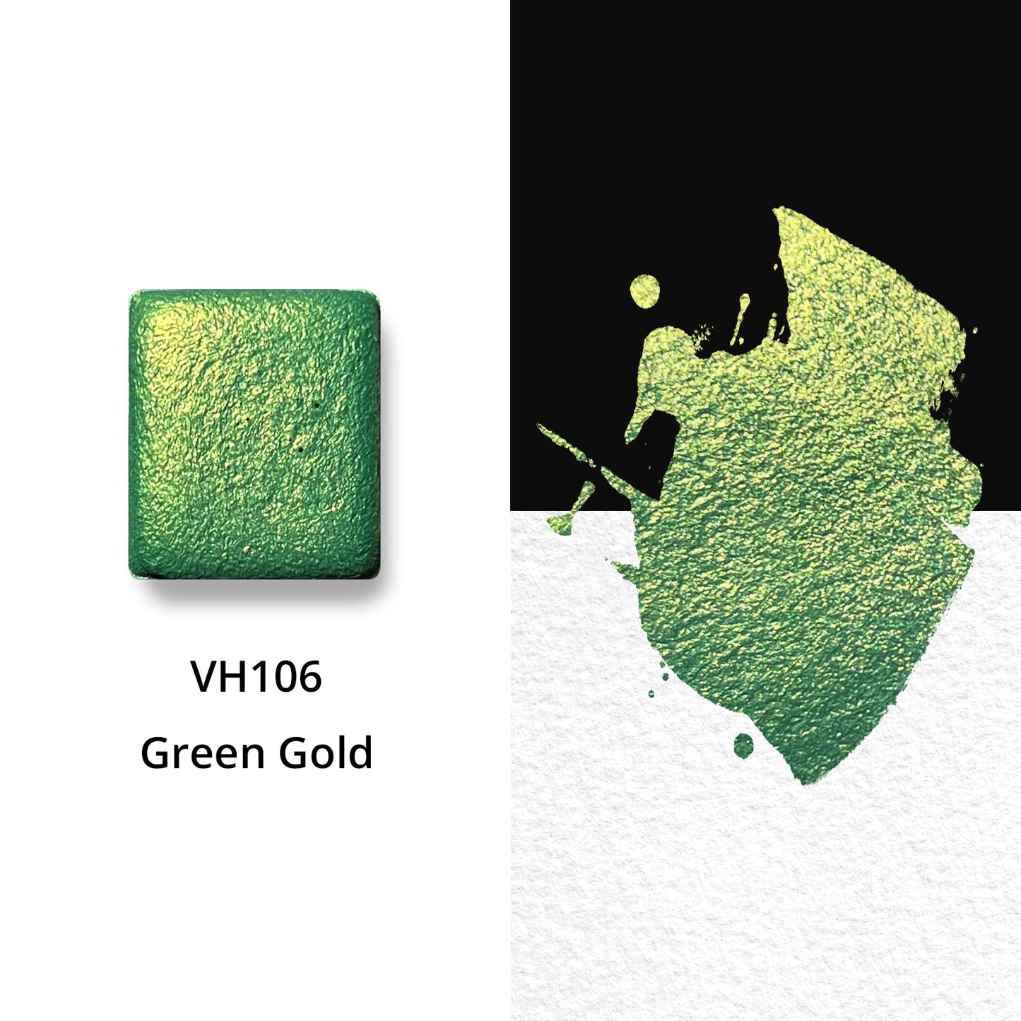 Watercolor Paints - Metallic - Green Gold - VH106