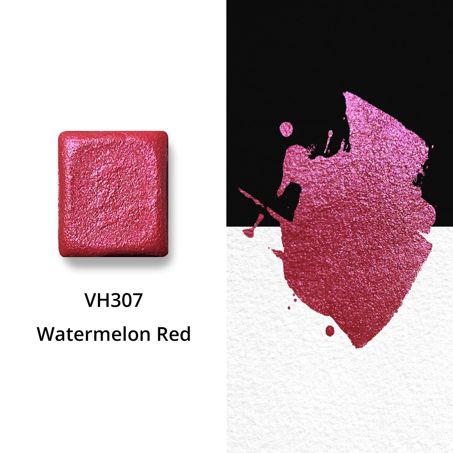 Watercolor Paints - Metallic - Watermelon Red - VH307