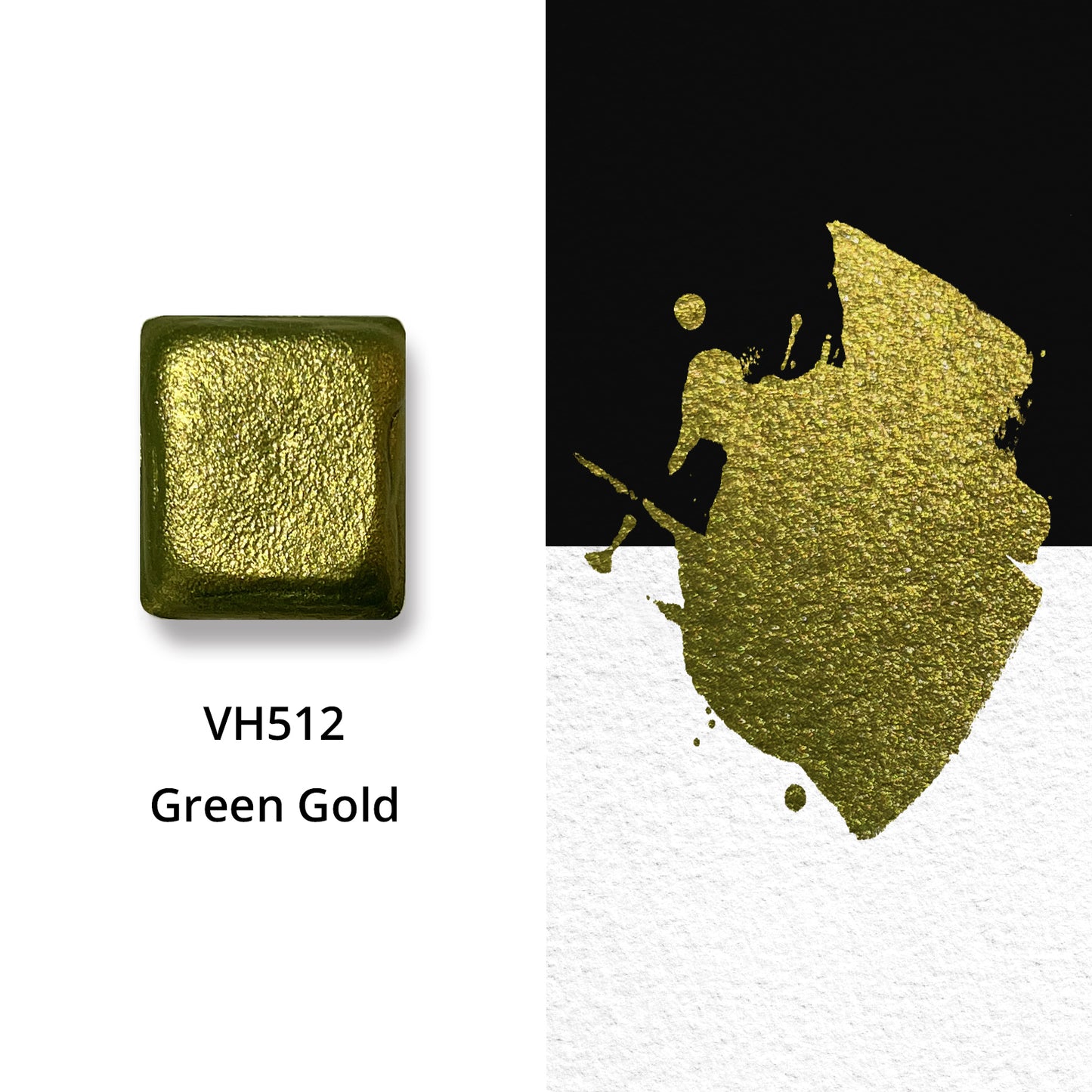 Watercolor Paints - Metallic - Green Gold - VH512