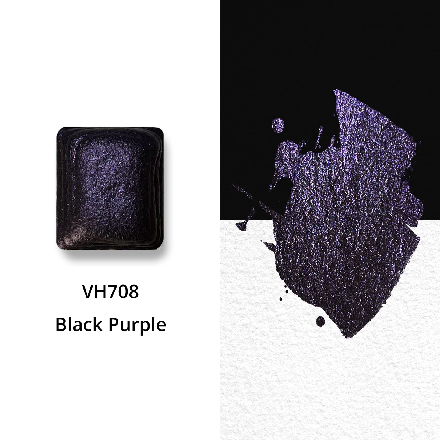 Watercolor Paints - Metallic - Black Purple - VH708