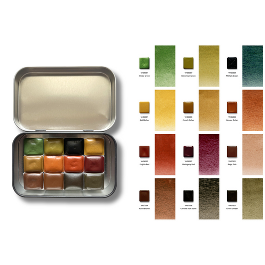 Watercolor Paints – Honey Edition – Forest – (12 colors with box) H16