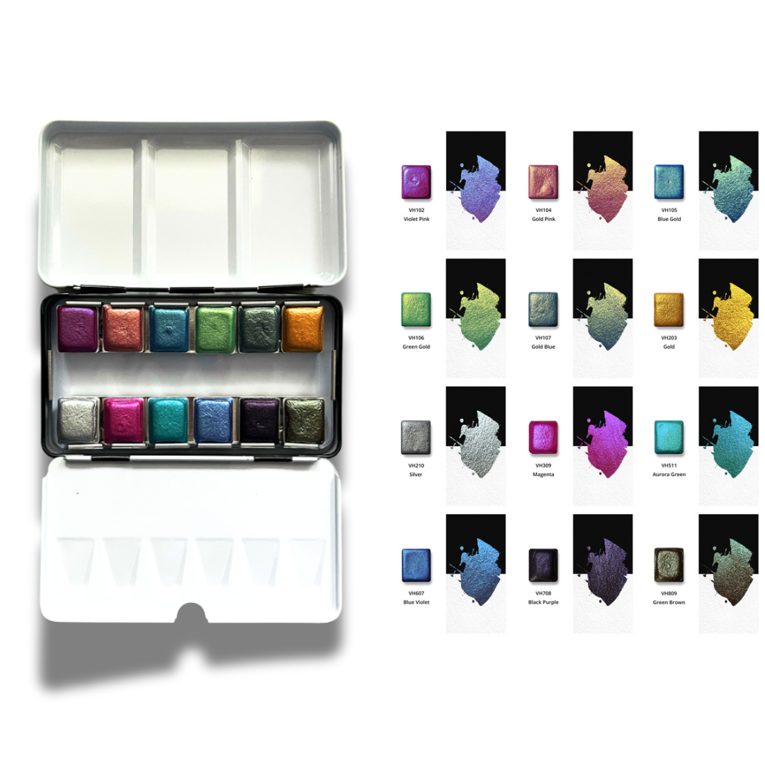 Watercolor Paints – Metallic Collector's Edition (12 colors) PE3