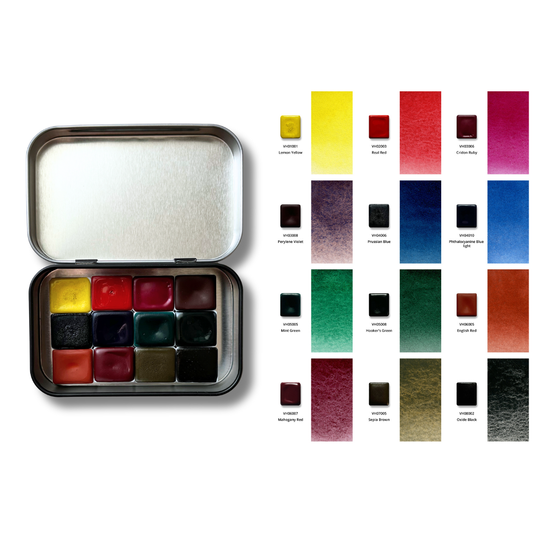 Watercolor Paints – Honey Edition – Vintage – (12 colors with box) H2