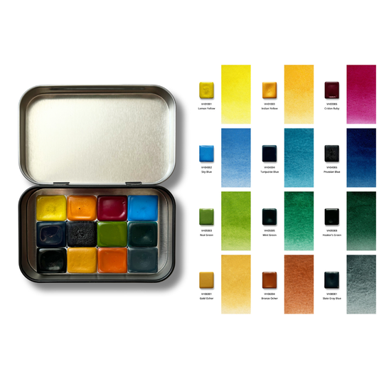 Watercolor paints – Honey Edition – Botany – (12 colors with box) H14