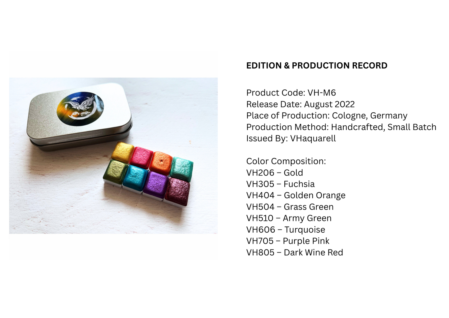 Watercolor Paints – Metallic Edition (8 colors with box) M6