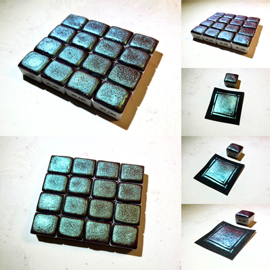 Watercolor Paints - Chameleon - Purple<>Turquoise Green - VHC03