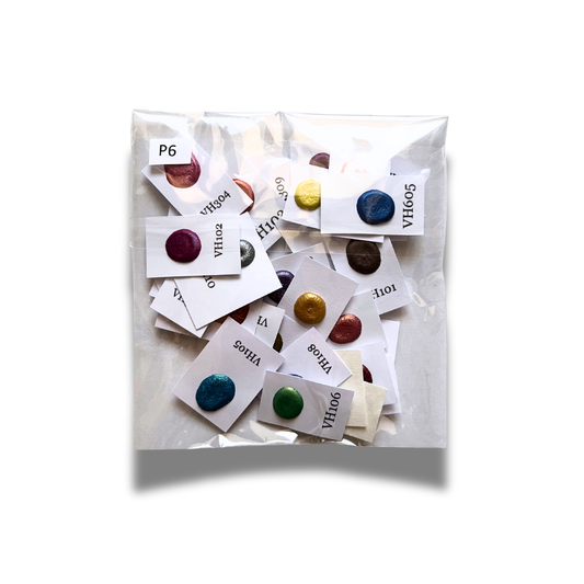 Watercolor Paints - metallic - sample surprise set - 30 pieces - P6