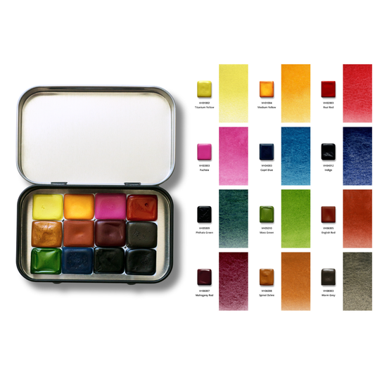 Watercolor Paints – Honey Edition – Artist – (12 colors with box) H4