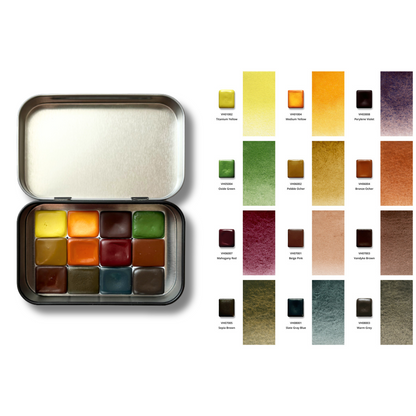 Watercolor Paints – Honey Edition – Vintage – (12 colors with box) H13