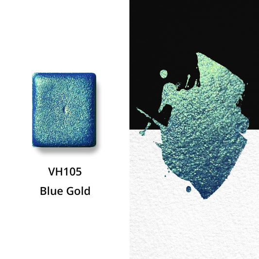 Watercolor Paints - Metallic - Blue Gold - VH105