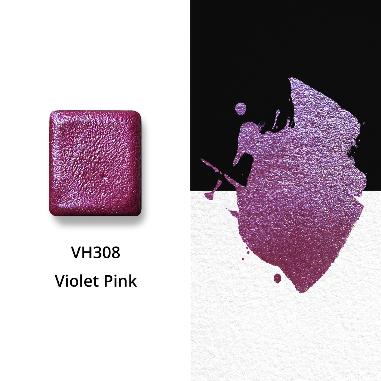 Watercolor Paints - Metallic - Violet Pink - VH308