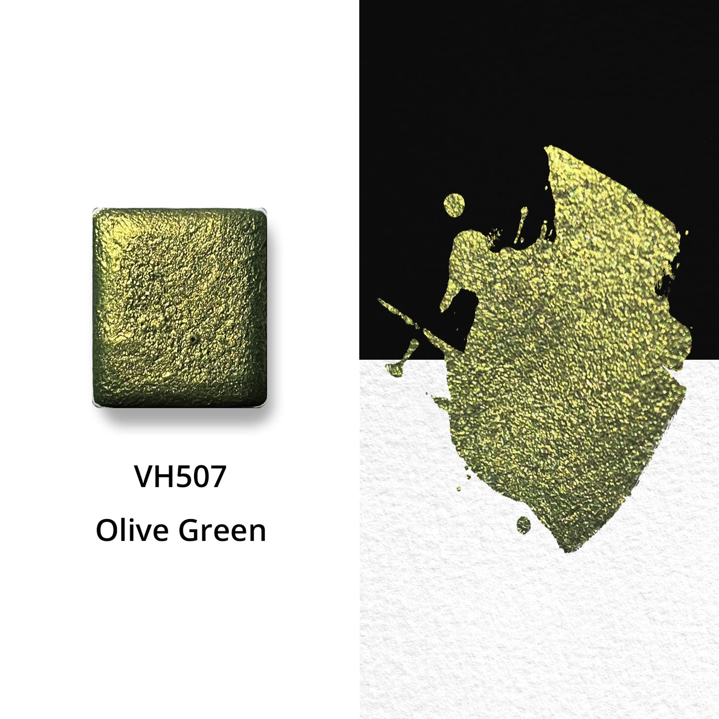 Watercolor Paints - Metallic - Olive Green - VH507