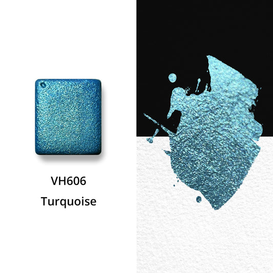 Watercolor Paints - Metallic - Turquoise - VH606