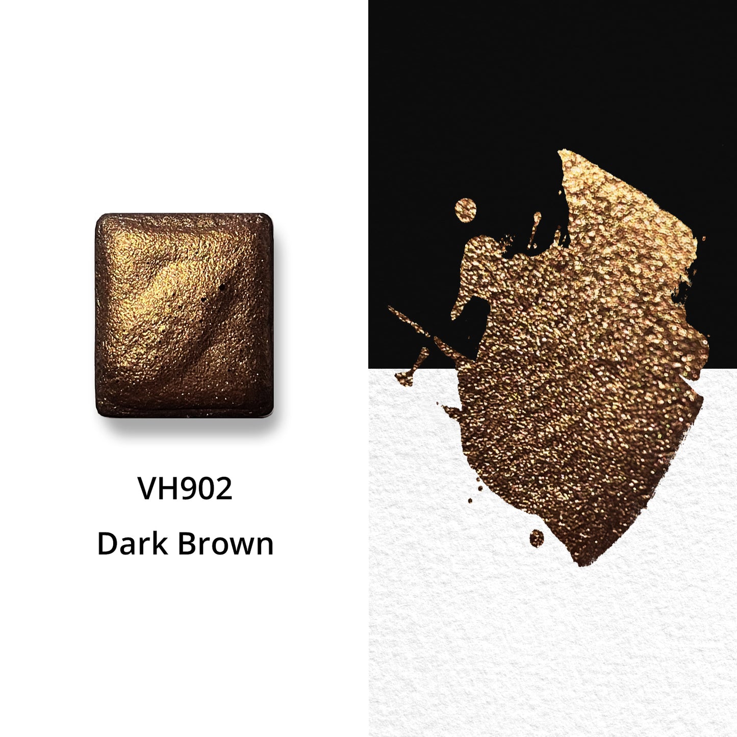 Watercolor Paints - Metallic - Dark brown - VH902