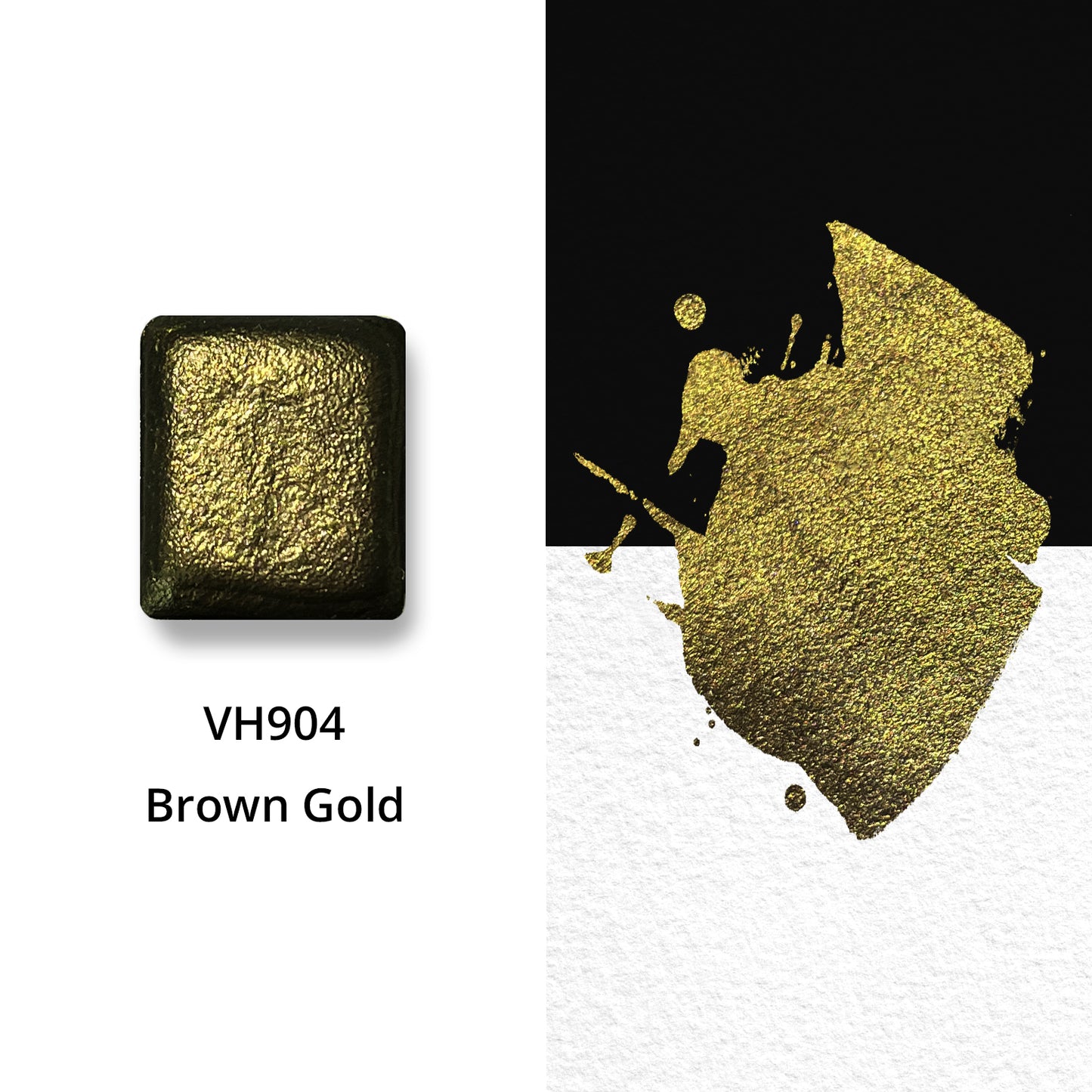 Watercolor Paints - Metallic - Brown Gold - VH904