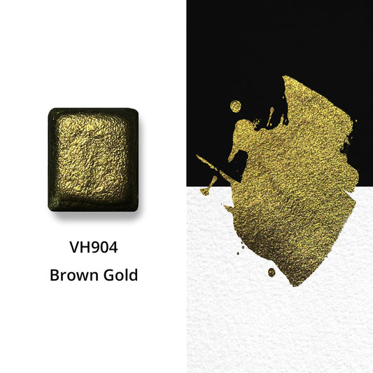 Watercolor Paints - Metallic - Brown Gold - VH904